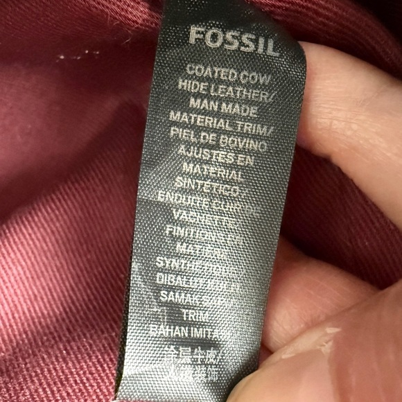 Fossil Rachel Cow Hide Leather Satchel Crossbody Bag Purse FLAW - Picture 15 of 16